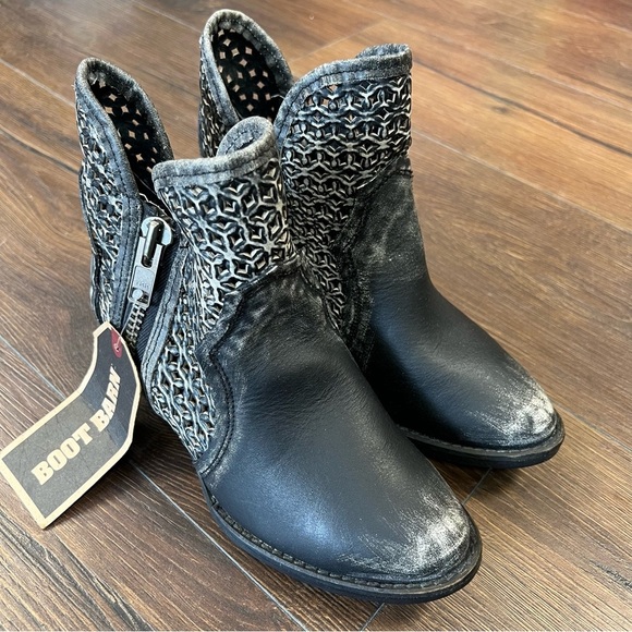 🆕 boot barn Circle G laser cut out ankle western boots SZ 6.5 - Picture 4 of 8